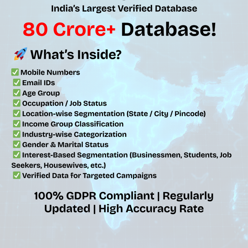 All In One Verified Database – Limited Time Offer